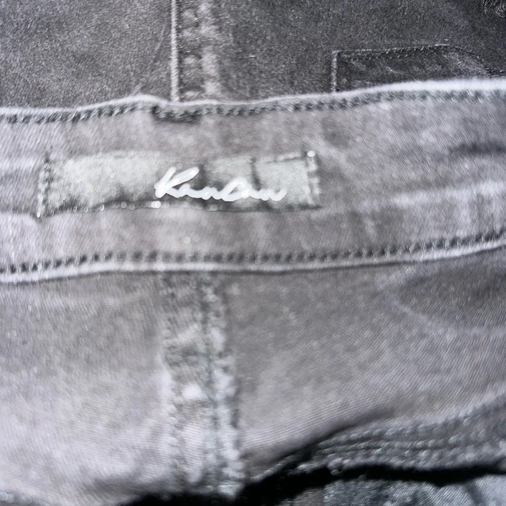 Black Distressed Kancan Denim Shorts - Picture 3 of 4